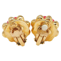 シャネル ヴィンテージ ココマーク イヤリング ゴールド レッド メッキ レディース CHANEL 【中古】