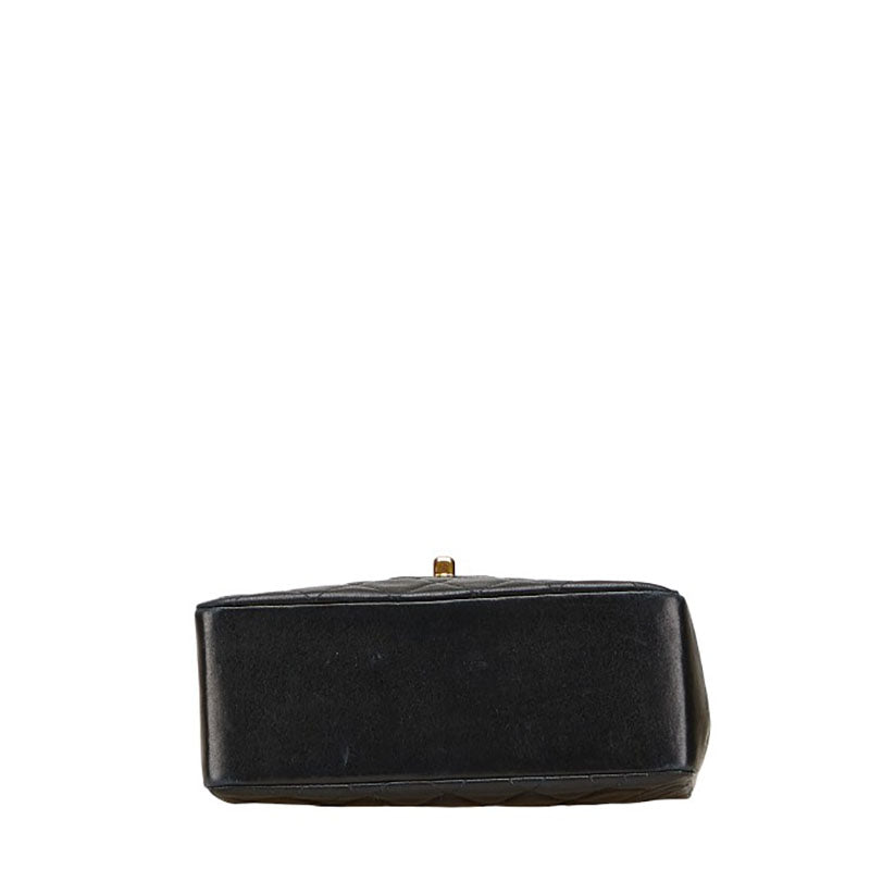 シャネル マトラッセ ココマーク ハンドバッグ トップハンドル ブラック ラムスキン レディース CHANEL 【中古】