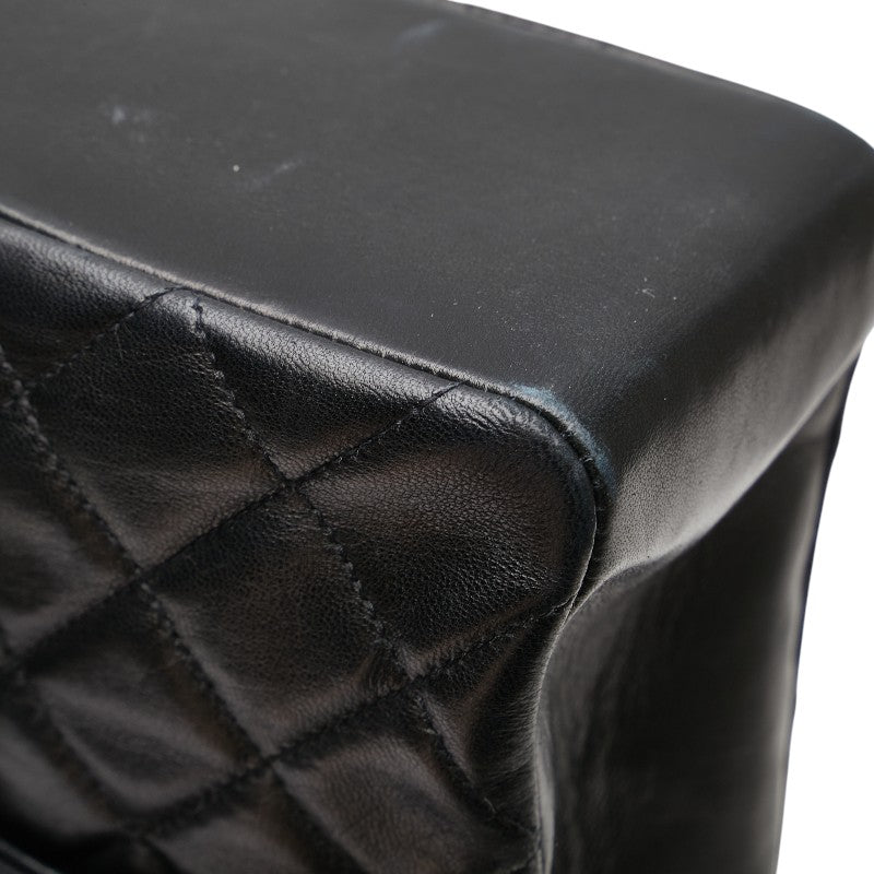 シャネル マトラッセ ココマーク ハンドバッグ トップハンドル ブラック ラムスキン レディース CHANEL 【中古】