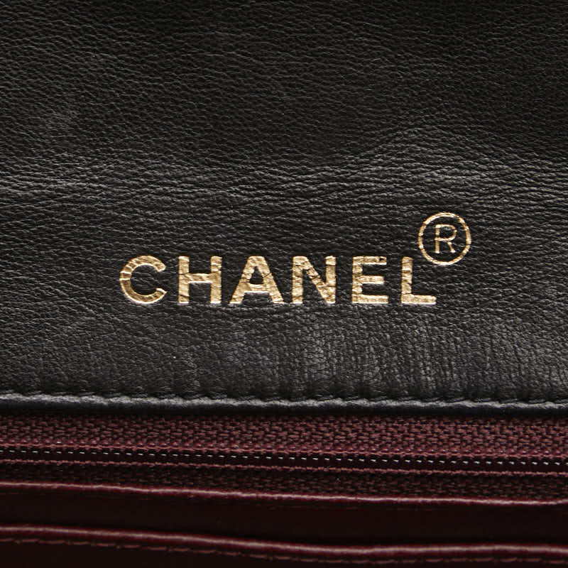 シャネル マトラッセ ココマーク ハンドバッグ トップハンドル ブラック ラムスキン レディース CHANEL 【中古】