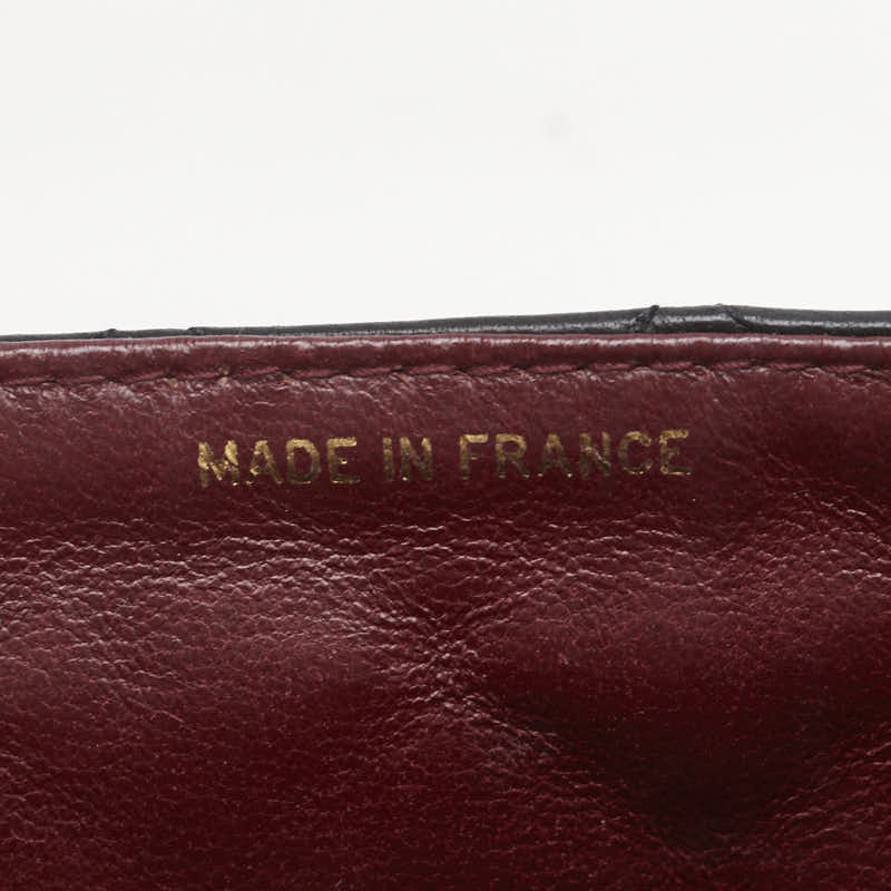 シャネル マトラッセ ココマーク ハンドバッグ トップハンドル ブラック ラムスキン レディース CHANEL 【中古】
