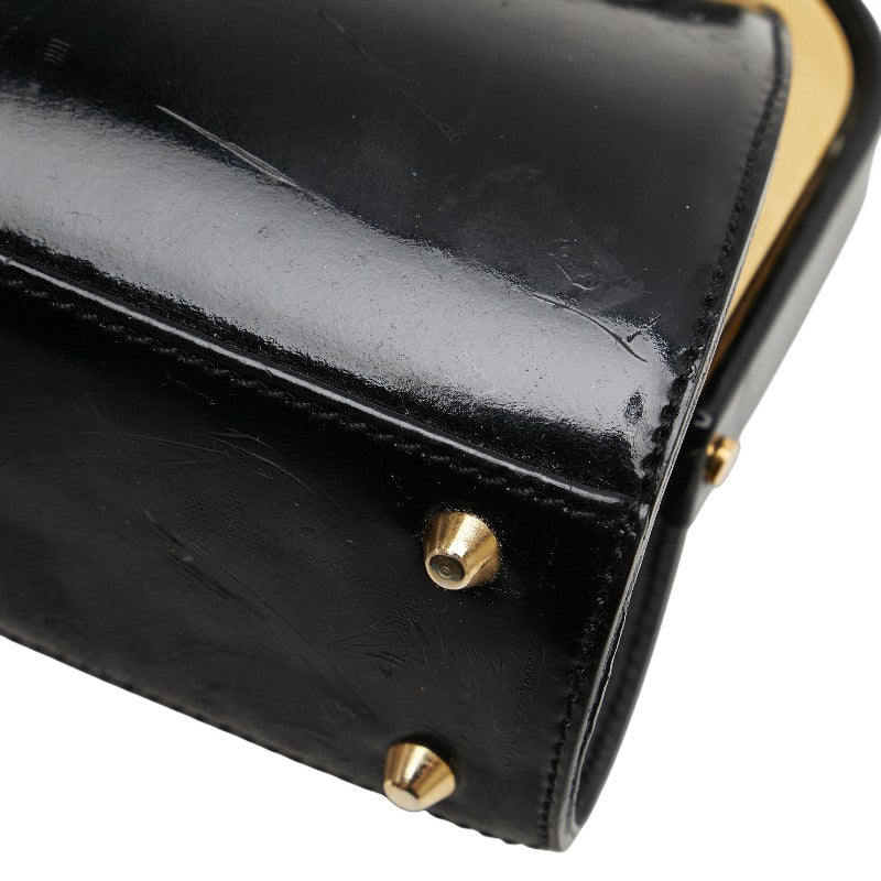 ディオール ハンドバッグ ショルダーバッグ 2WAY ブラック ゴールド パテントレザー レディース Dior 【中古】