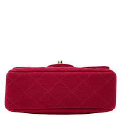 シャネル ココマーク ミニマトラッセ 17 チェーン ショルダーバッグ レッド コットン レディース CHANEL 【中古】