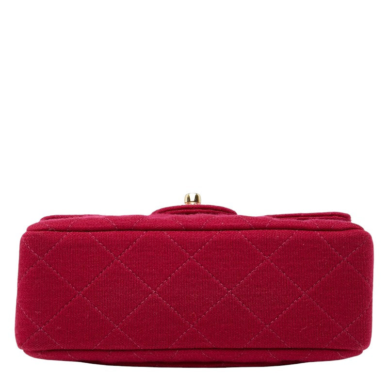シャネル ココマーク ミニマトラッセ 17 チェーン ショルダーバッグ レッド コットン レディース CHANEL 【中古】