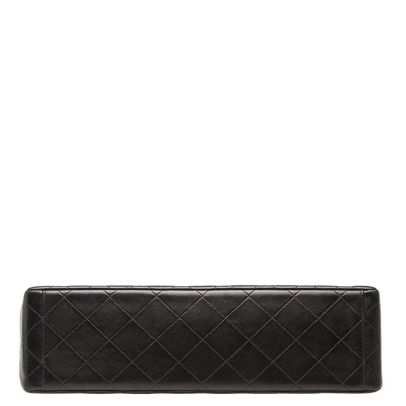 シャネル ココマーク デカマトラッセ34 斜め掛け チェーン ショルダーバッグ ブラック レザー レディース CHANEL 【中古】