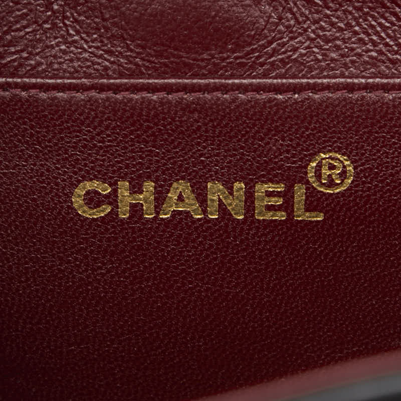 シャネル ココマーク デカマトラッセ34 斜め掛け チェーン ショルダーバッグ ブラック レザー レディース CHANEL 【中古】