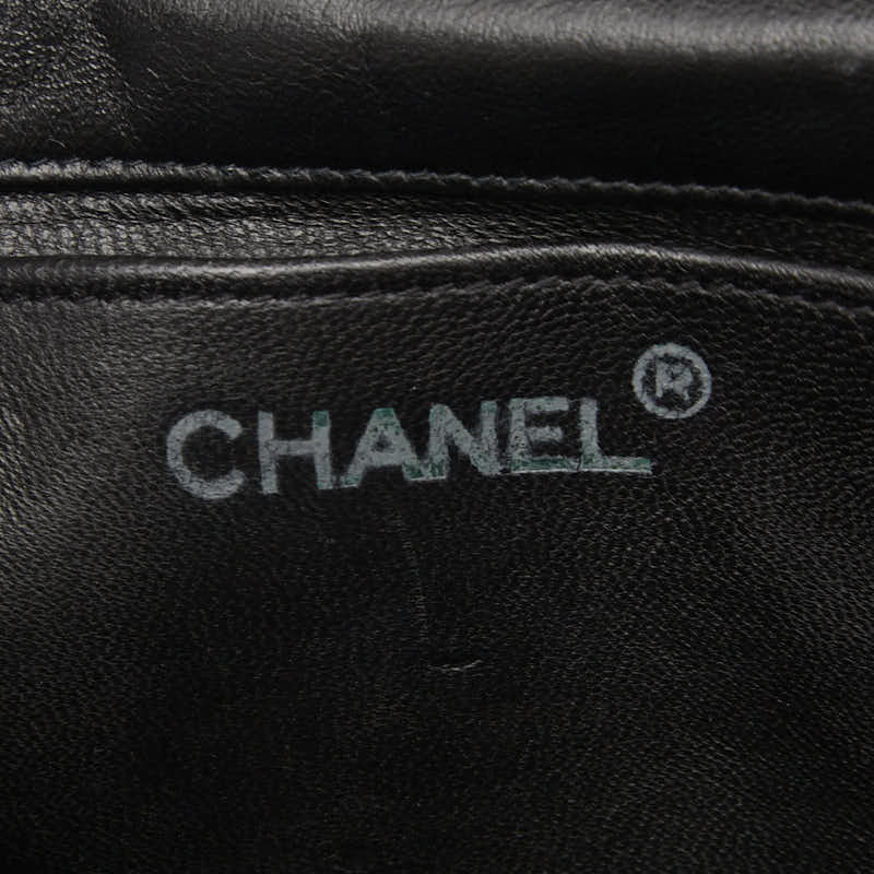 シャネル ココマーク クロコ型押し チェーン ショルダーバッグ ブラック パテントレザー レディース CHANEL 【中古】