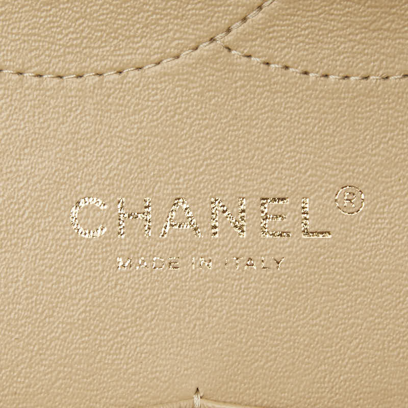 シャネル ココマーク マトラッセ30 ダブルフラップ チェーン ショルダーバッグ ベージュ キャビアスキン レディース CHANEL 【中古】