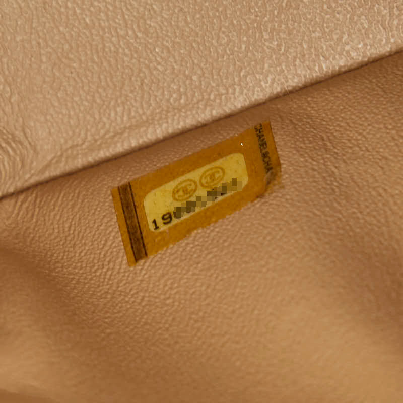 シャネル ココマーク マトラッセ30 ダブルフラップ チェーン ショルダーバッグ ベージュ キャビアスキン レディース CHANEL 【中古】