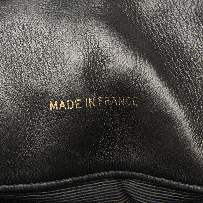 シャネル ココマーク マトラッセ 巾着型 チェーン ショルダーバッグ ブラック ラムスキン レディース CHANEL 【中古】