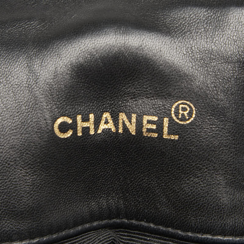 シャネル ココマーク マトラッセ 巾着型 チェーン ショルダーバッグ ブラック ラムスキン レディース CHANEL 【中古】