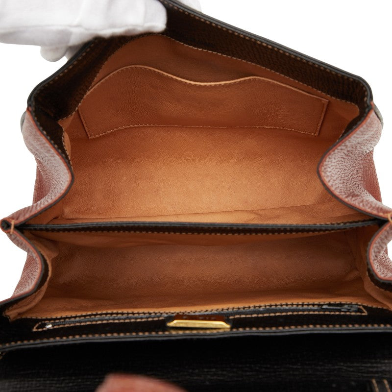 ロエベ ハンドバッグ ショルダーバッグ 2WAY ブラック ブラウン レザー レディース LOEWE 【中古】