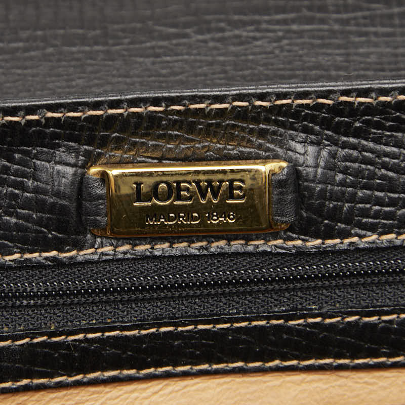 ロエベ ハンドバッグ ショルダーバッグ 2WAY ブラック ブラウン レザー レディース LOEWE 【中古】