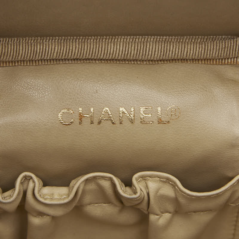 シャネル ココマーク バニティバッグ ハンドバッグ レッド キャビアスキン レディース CHANEL 【中古】
