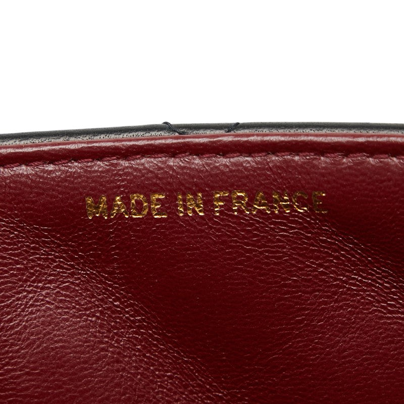 シャネル ココマーク デカマトラッセ34 斜め掛け チェーン ショルダーバッグ ブラック レザー レディース CHANEL 【中古】
