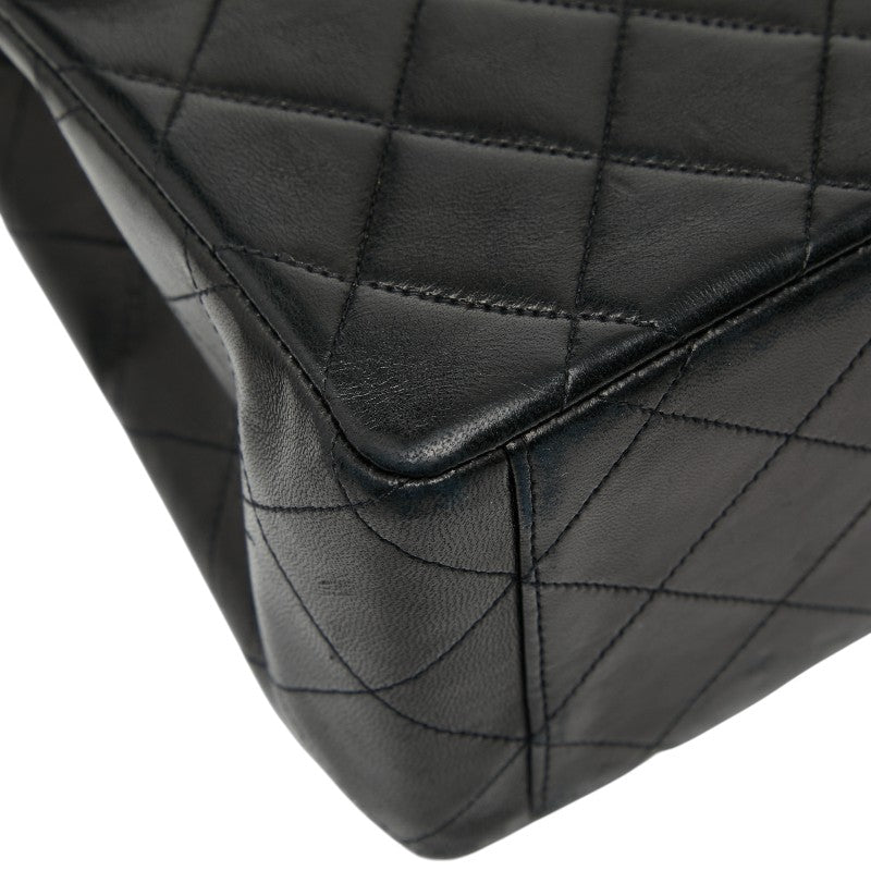 シャネル ココマーク デカマトラッセ34 斜め掛け チェーン ショルダーバッグ ブラック レザー レディース CHANEL 【中古】