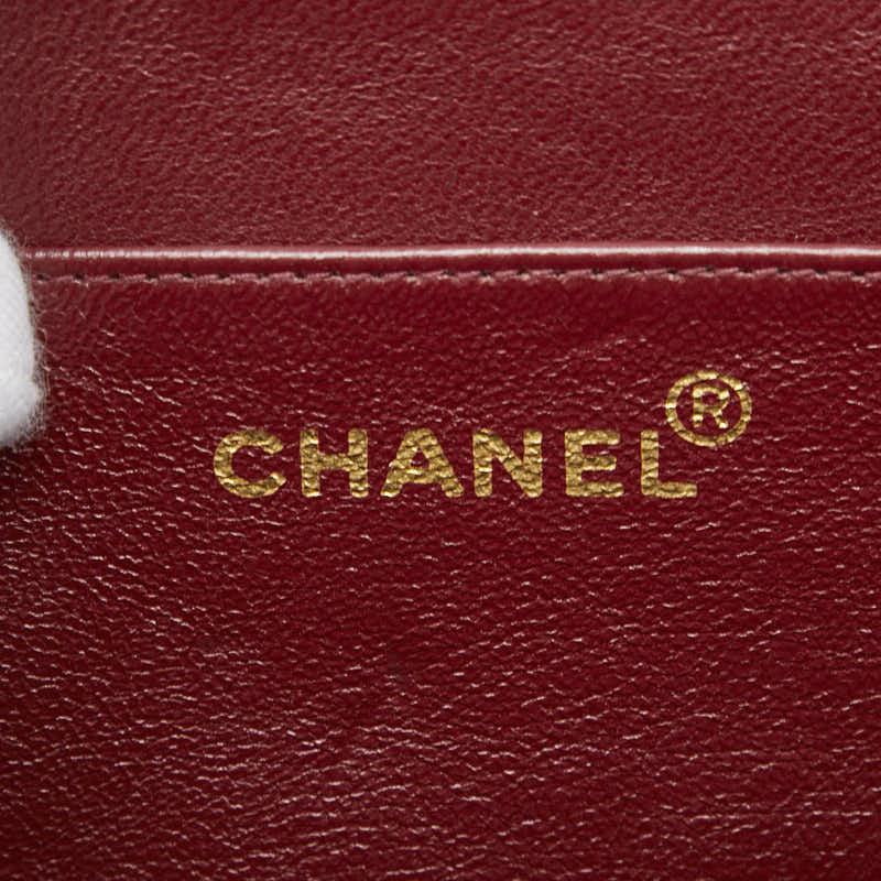 シャネル ココマーク デカマトラッセ34 斜め掛け チェーン ショルダーバッグ ブラック レザー レディース CHANEL 【中古】
