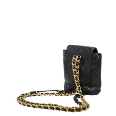 シャネル ココマーク マトラッセ ミニリュック バックパック A10177 ブラック ラムスキン レディース CHANEL 【中古】