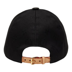 ルイ ヴィトン モノグラム LV ファースト ベースボールキャップ M7088M ブラック レザー コットン シルク レディース LOUIS VUITTON 【中古】