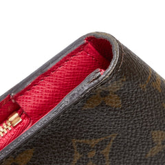 ルイ ヴィトン モノグラム ポルトフォイユ アンソリット 長財布 M60249 ブラウン ローズ PVC レザー レディース LOUIS VUITTON 【中古】