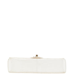 シャネル マトラッセ25 Wフラップ チェーン ショルダーバッグ  ホワイト ラムスキン レディース CHANEL 【中古】