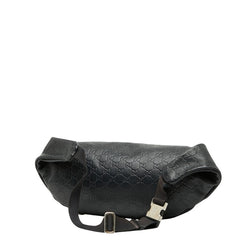 グッチ グッチシマ ボディバッグ ウエストバッグ 246409 ブラック レザー レディース GUCCI 【中古】