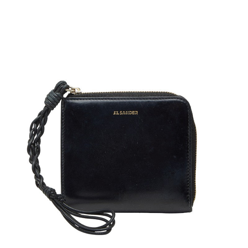 ジルサンダー タングル L字ファスナーコインケース ブラック レザー レディース JIL SANDER 【中古】