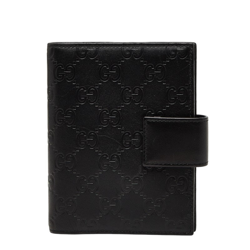 グッチ グッチシマ - 手帳カバー 115240 ブラック レザー レディース GUCCI 【中古】
