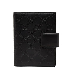 グッチ グッチシマ - 手帳カバー 115240 ブラック レザー レディース GUCCI 【中古】