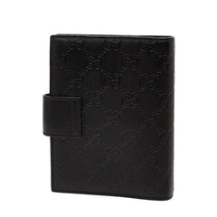 グッチ グッチシマ - 手帳カバー 115240 ブラック レザー レディース GUCCI 【中古】