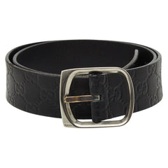 グッチ グッチシマ ベルト ブラック レザー メンズ GUCCI 【中古】