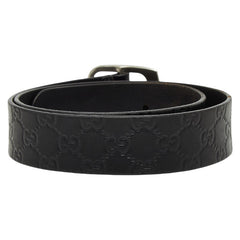 グッチ グッチシマ ベルト ブラック レザー メンズ GUCCI 【中古】