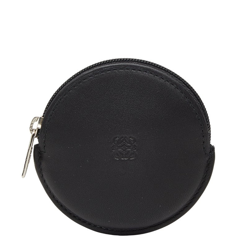 ロエベ アナグラム コインケース 小銭入れ ブラック レザー レディース LOEWE 【中古】