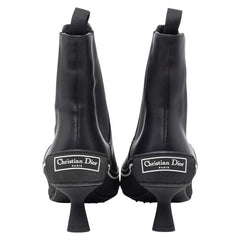 ディオール 22AW D-Motion サイドゴアブーツ ヒール 37 1/2 D ブラック レザー レディース Dior 【中古】