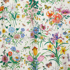 グッチ フローラ 花柄 スカーフ マルチカラー シルク レディース GUCCI 【中古】