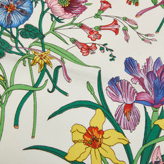 グッチ フローラ 花柄 スカーフ マルチカラー シルク レディース GUCCI 【中古】