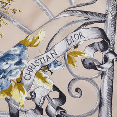 ディオール グランヴィル スカーフ 大判 マルチカラー ベージュ シルク レディース Dior 【中古】