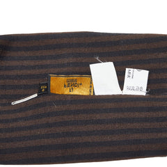 フェンディ ズッカ マフラー ブラウン ブラック ウール レディース FENDI 【中古】