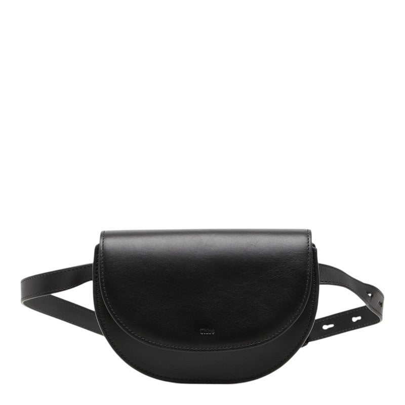 クロエ ボディバッグ ウエストバッグ ブラック レザー レディース Chloe 【中古】