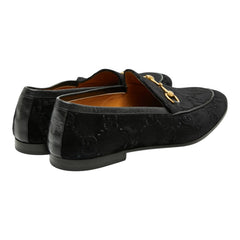 グッチ GGベルベット ホースビット ドレスシューズ ローファー サイズ9 1/2 430088 ブラック ベルベット レザー メンズ GUCCI 【中古】
