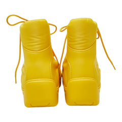 ボッテガヴェネタ パドル ボンバー ブーツ スニーカー シューズ サイズ:41 667064 イエロー ナイロン ラバー メンズ BOTTEGAVENETA 【中古】