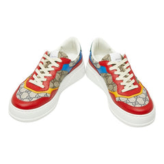 グッチ GGスプリーム ローカット スニーカー サイズ7 1/2 726828 マルチカラー PVC メンズ GUCCI 【中古】