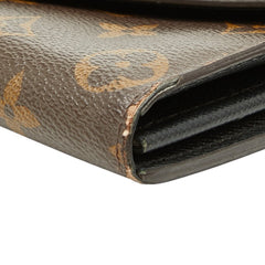ルイ ヴィトン モノグラム ジャイアント リバース ポルトフォイユ サラ 長財布 M80726 ブラウン PVC レザー レディース LOUIS VUITTON 【中古】