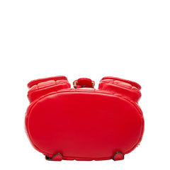 コーチ タビー チェーン リュック デイパック バックパック CU077 レッド レザー レディース COACH 【中古】