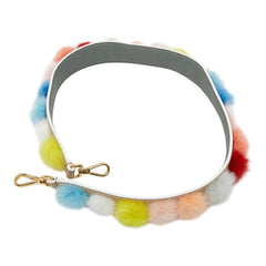 フェンディ ストラップ ユー ショルダーストラップ マルチカラー レザー ファー レディース FENDI 【中古】