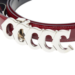 カルティエ 5C ベルト ボルドー レザー メンズ CARTIER 【中古】
