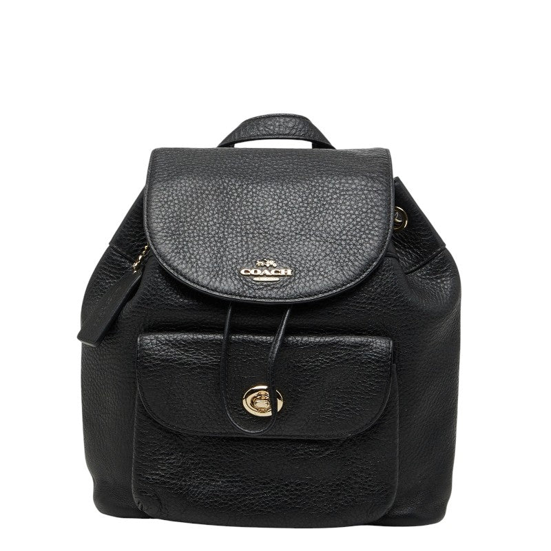 コーチ リュック バックパック F37621 ブラック レザー レディース COACH 【中古】