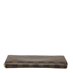 ルイ ヴィトン ダミエ ジッピーウォレット ラウンドファスナー 長財布 N60015 ブラウン PVC レディース LOUIS VUITTON 【中古】
