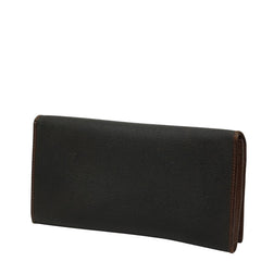 ダンヒル 長財布 チェック柄 二つ折り 箱付き FD1010B ブラック系 ブラウン PVC レザー メンズ Dunhill 【中古】