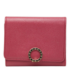ブルガリ ブルガリブルガリ 三つ折り財布 コンパクト財布 286314 ピンク レザー レディース BVLGARI 【中古】